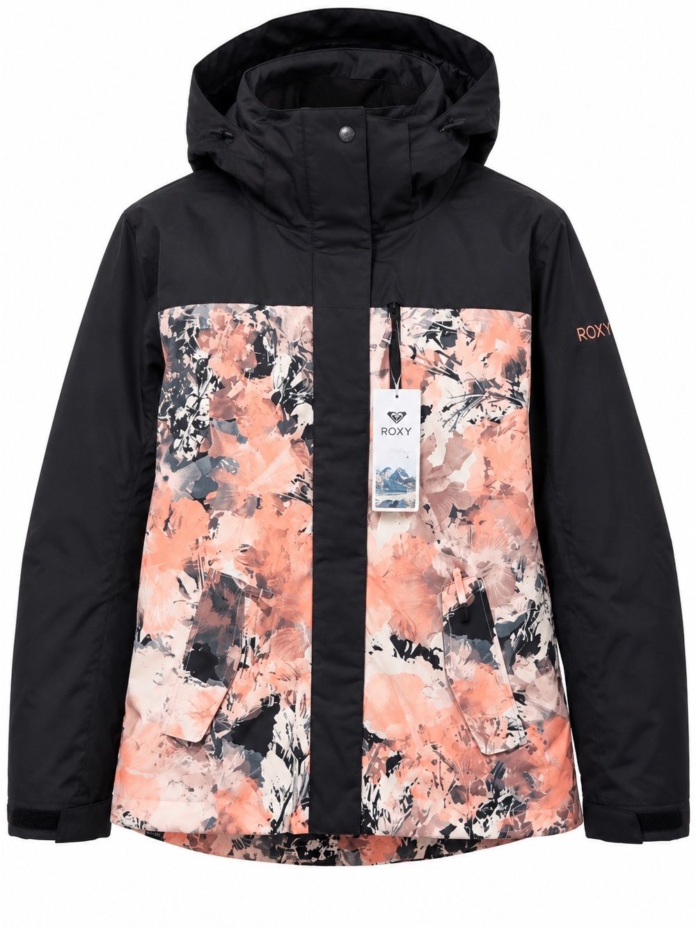 NWT ROXY Jetty Block Women's M Snow Ski Snowboard Jacket 10K Pink Floral